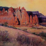 Nori Thorne Horsethief With Yellow Sky_Arizona_Artists_Guild